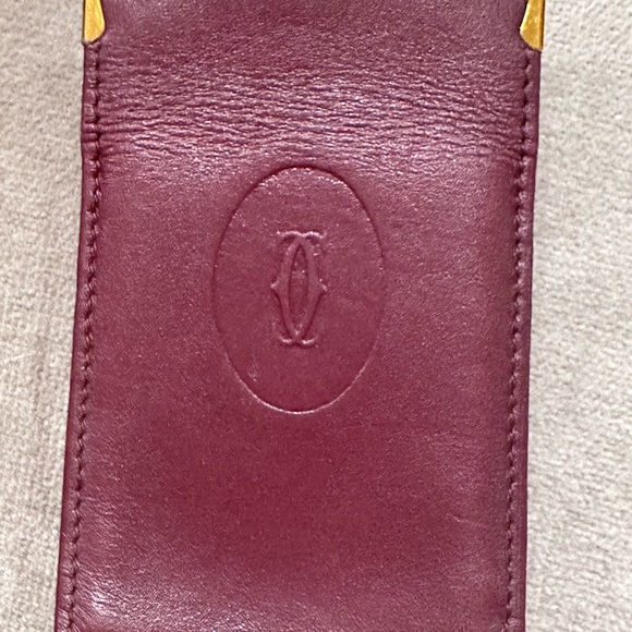 Cartier Cigarette Vintage Burgundy Leather Holder - Picture 9 of 9